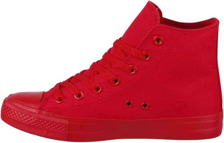 Elara Unisex Kult Sneaker | Bequeme Sportschuhe für Damen und Herren | High Top Textil Schuhe|Chunky