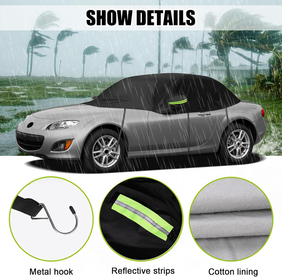 Halbe Autoabdeckung Ersatz für Mazda MX-5 Miata MK3 NC 2005-2015, Dachschutz-Autoabdeckung Wasserdic
