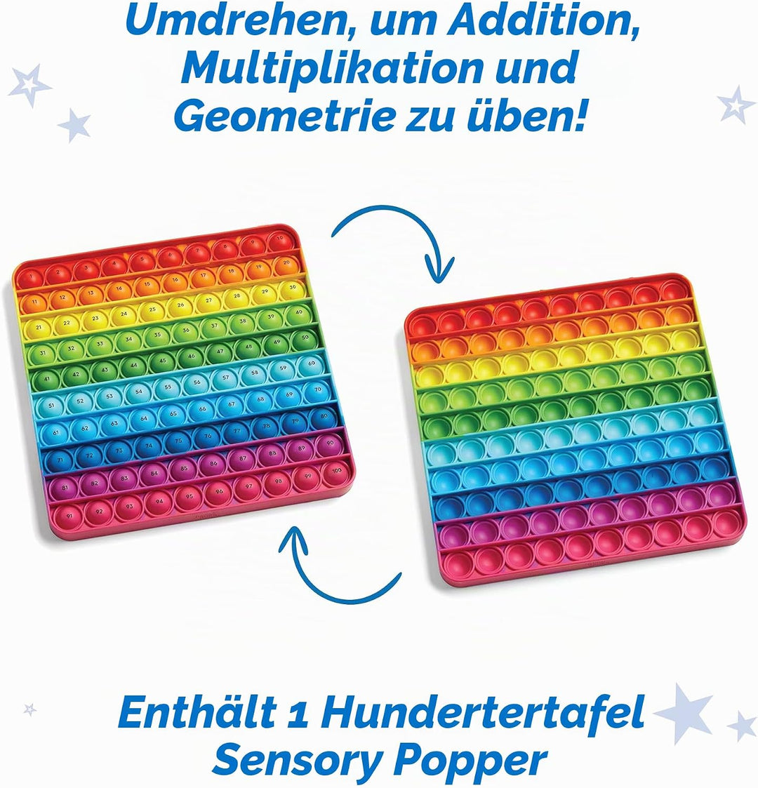 Learning Resources Sensorik-Poppit Hunderter-Zahlenbrett, drücken und zählen, Stressabbau-Spielzeug