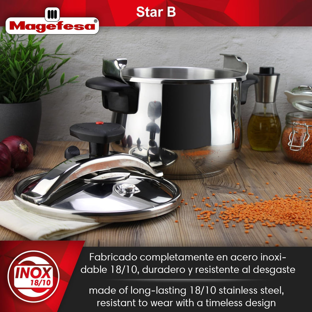 OLLA PRESION STAR BOMBEADA 6L MAGEFESA