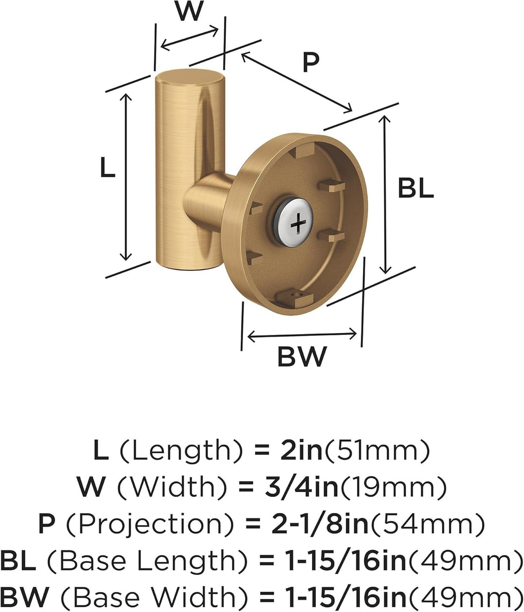 Amerock | Einzelner Bademantelhaken | Champagner Bronze | Arrondi | Handtuchhaken | Badzubehör | Bad