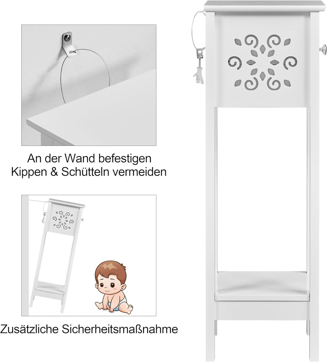 Yaheetech 2er Set Nachttisch Nachtschrank mit Schublade und offenem Ablagefach Beistelltisch Blumenm