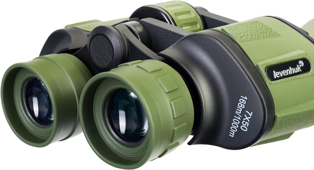 Levenhuk Travel 7x50 Zuverlässiges Fernglas mit Grosser Apertur zum Bootfahren und Fischen, Farbe Gr