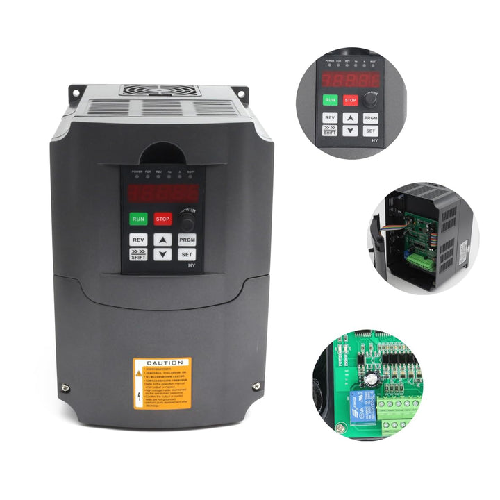 RATTMMOTOR 1.5kW 220V Luftgekühlten Spindelmotor ER16 und 1.5kW 220V VFD Frequenzumrichter und 80mm