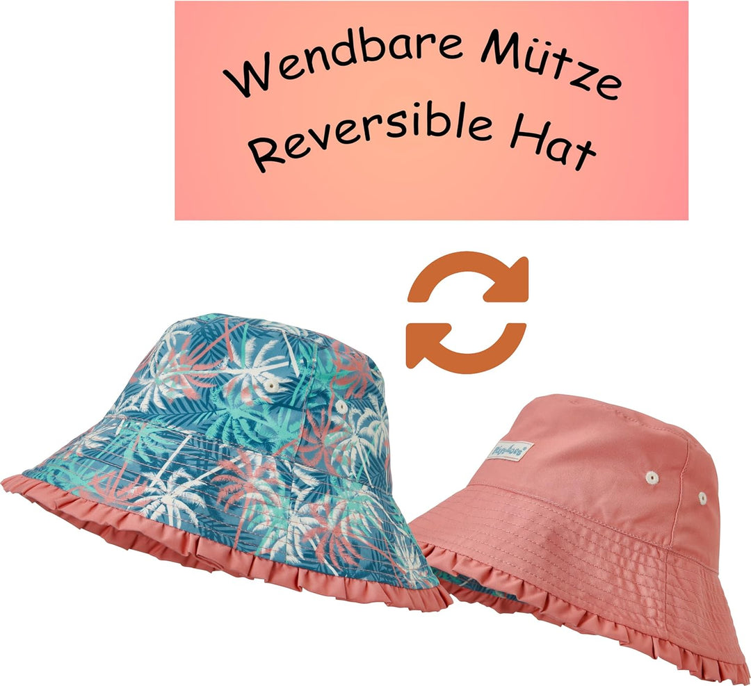 Playshoes Mädchen Uv-schutz Sonnenhut Bademütze Kopfbedeckung 55 Palmen, 55 Palmen