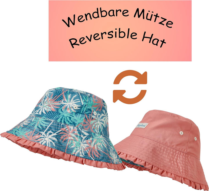 Playshoes Mädchen Uv-Schutz Sonnenhut Bademütze Kopfbedeckung 53 Palmen, 53 Palmen