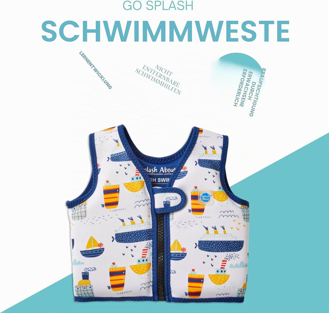 Splash About Go Splash Schwimmweste Tug Boats 2-4 jahre, Tug Boats 2-4 jahre