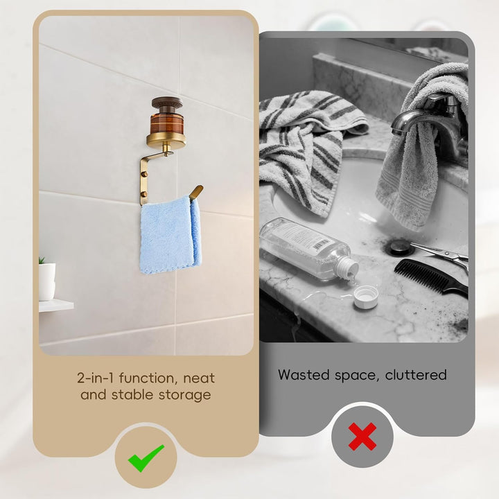 Hand Towel Holder for Bathroom with Vintage Wall Mounted Candle Holder Wall Mounted Towel Hook with