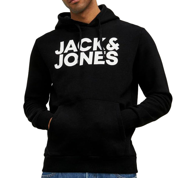 Jack & Jones Herren Jjelogo Blocking Sweat Hood Noos Kapuzenpullover Schwarz S Klassisch, Schwarz S