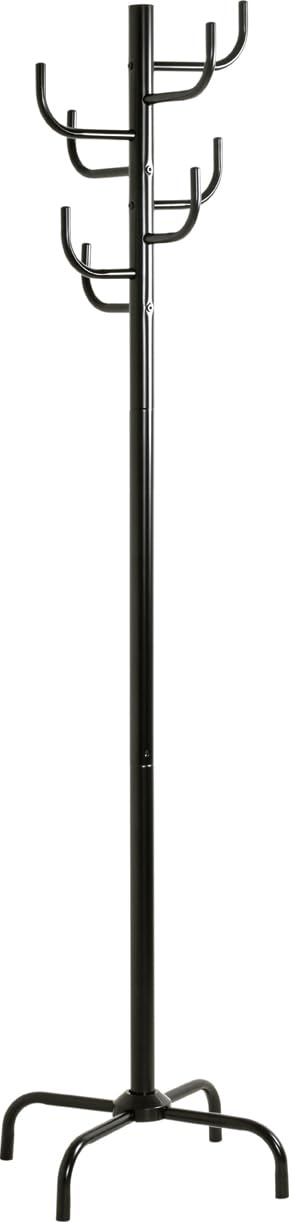 HAKU Garderobenständer schwarz, Metall Standgarderobe - Masse: H 180 x Ø 37 cm, Style: Modern, Schwa