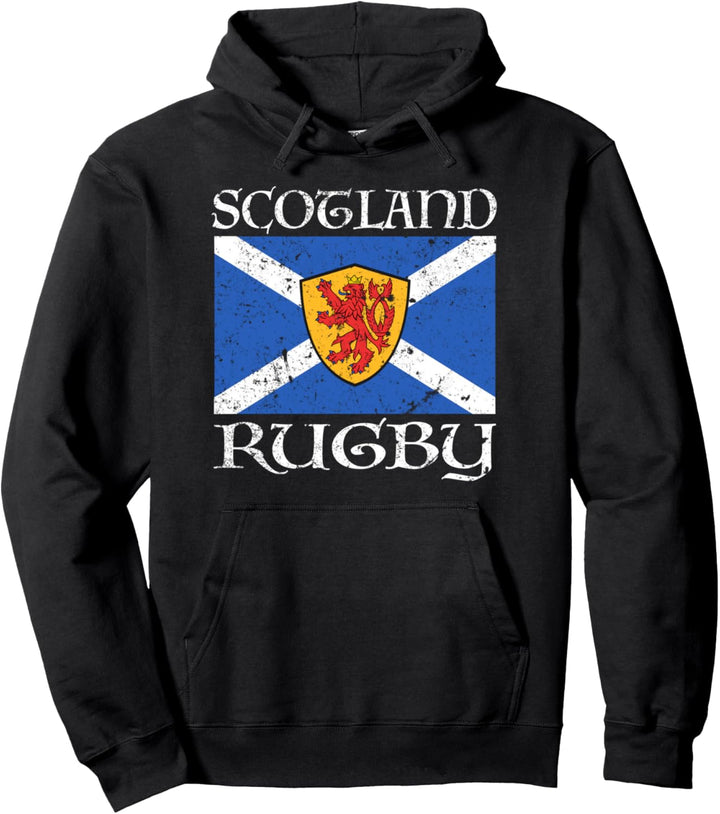 Schottland Rugby T-Shirt Schottische Flagge Vintage Saltire Geschenk Pullover Hoodie
