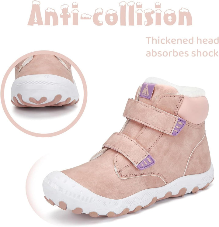 Mishansha Kinder Winterschuhe Warm Gefüttert Winterstiefel Jungen Mädchen Schneestiefel Outdoor Ruts