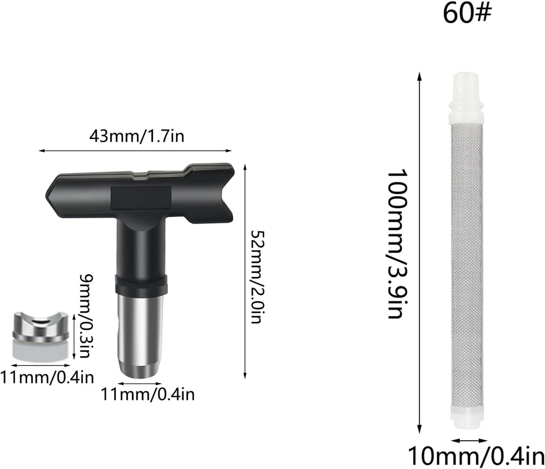 Airless Düse mit Spitzendichtung, Reversible Sprühspitzen, Düsenspitzen für Airless-Farbspritzgeräte