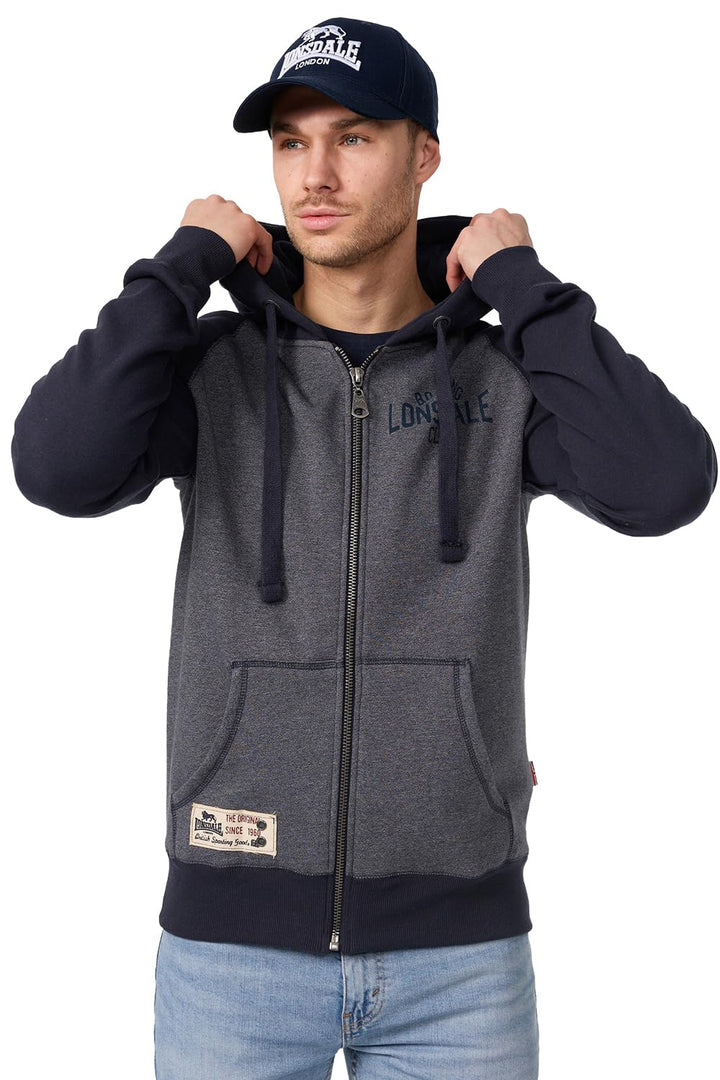 Lonsdale Herren Slough Kapuzensweatjacke, S