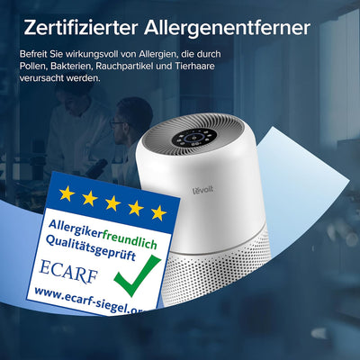 LEVOIT Luftreiniger Allergiker mit H13 HEPA Luftfilter gegen 99,97% von Schimmel Staub Pollen, Luftq