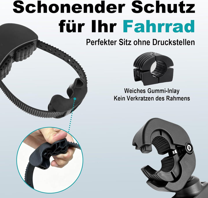Strap-Rahmenhalter beidseitig für Fahrradträger ebike – Sichere und Flexible Befestigung Verstellbar