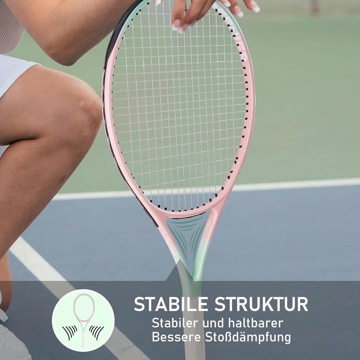 OGEENIER 27 Zoll 2 Player Tennisschläger Racket Set für Erwachsene Tennisschläger Damen Herren, für