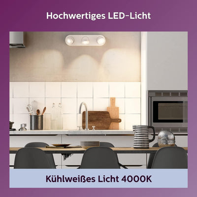 Philips LED Classic GU10 Lampen 6-er Pack (50 W), Reflektor LED Spots mit kaltweissem Licht, energie