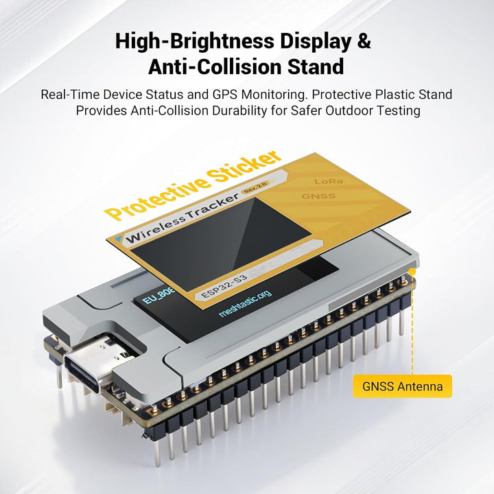 Heltec ESP32 Wireless Tracker V2 LoRa Mesh Node: 28dBm High-Power SX1262 ESP32-S3 Board mit Dual-Ban