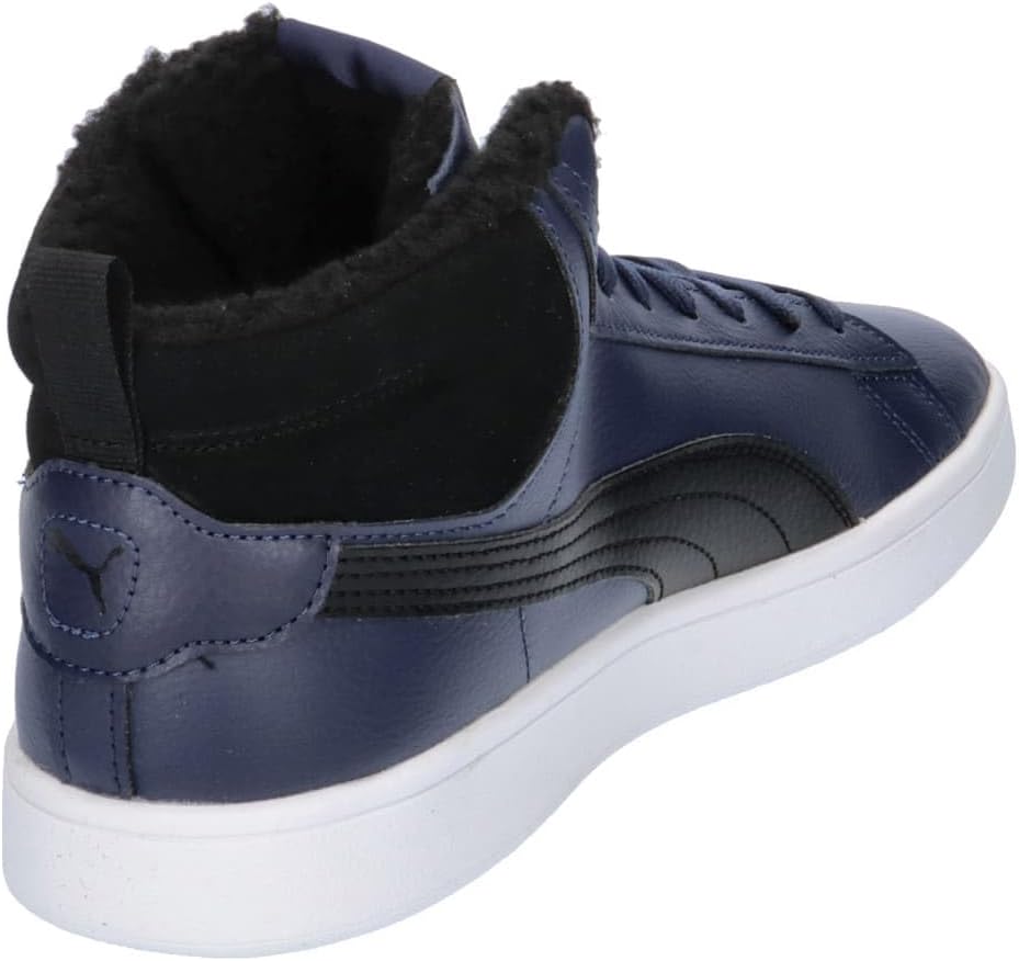 PUMA Unisex Smash 3.0 Mid WTR Sneaker 37 EU Navy Black White Blue, 37 EU Navy Black White Blue