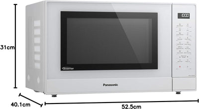 Panasonic NN-GT45KWSUG Mikrowellen-Wechselrichter mit Grill, 24 Automatikprogramme, Junior Menü, Feu