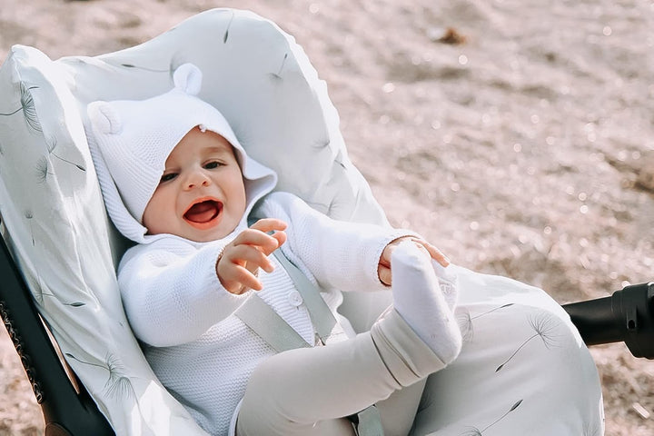 Original Dooky Seat Cover Schonbezug Dandelion für Babyschale Universalgrösse geeignet für 3 und 5 P