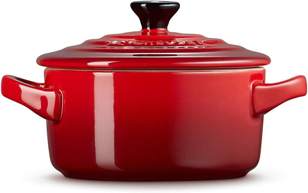Le Creuset Mini-Cocotte aus Steinzeug, 200 ml, 10 x 5 cm, Kirschrot, 71901100600100, Kirschrot