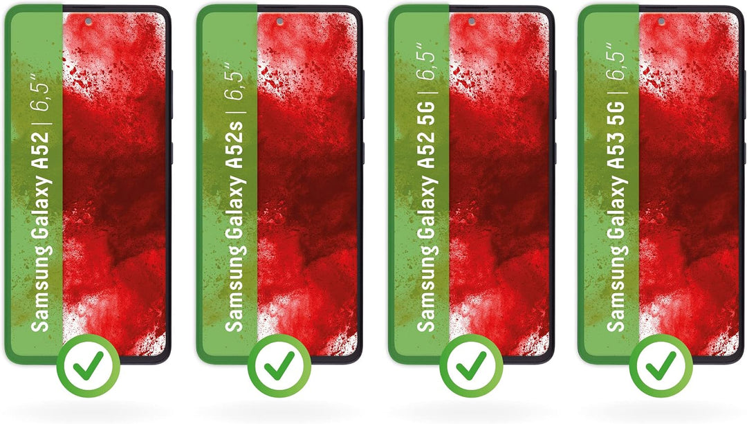Schutzglas für Samsung A53 5G, A52(s) 5G, A52 (10H), Eco-Montagerahmen | DISPLEX Real Glass, 10H Pan