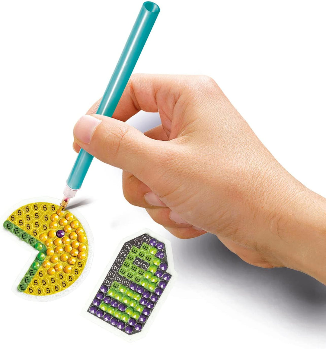 Clementoni - Idea-Sparkly Creations-Game Icons Painting, Diamond Art, Kunst-Set, Labor Edelsteine, K