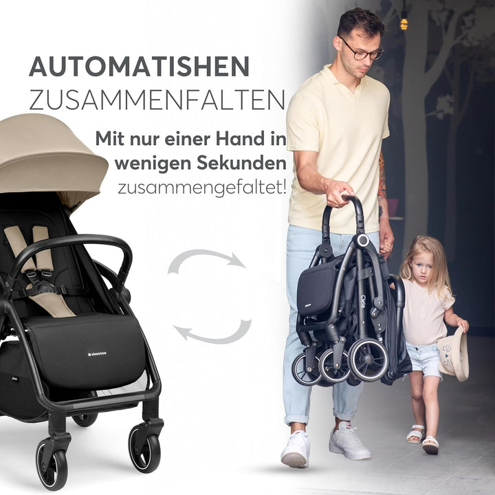 KikkaBoo Buggy Kinderwagen Reisebuggy CIELA, Bis 22 kg, Leicht (7,1 kg), One-Hand-Faltbar, Atmungsak