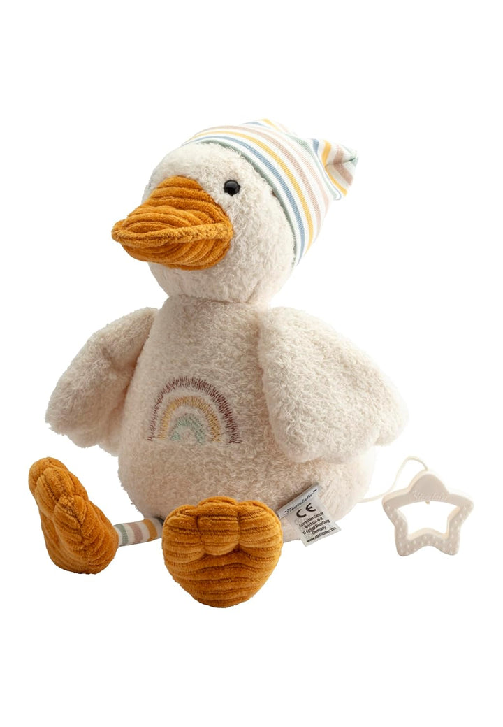 Sterntaler Spieluhr gross Ente Edda Lou, Kuscheltier mit Einschlafhilfe für Jungen und Mädchen, Melo
