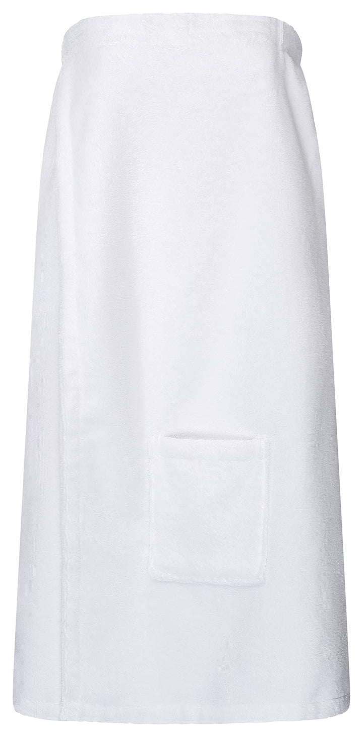 Floringo Luxus Saunakilt/Sauna-Kilt Twin-Star Damen mit Klettverschluss und aufgesetzter Tasche - we
