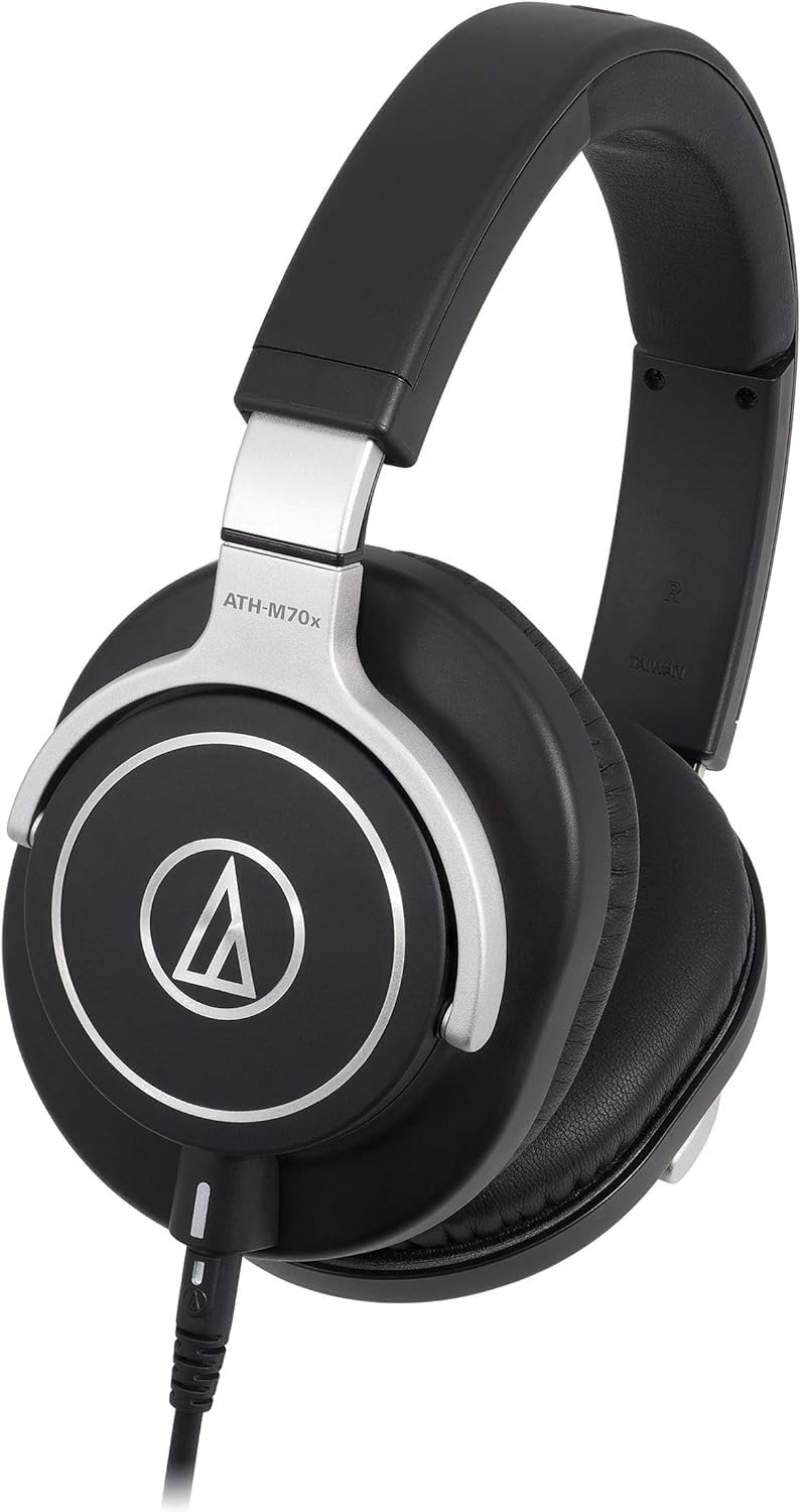 Audio-Technica M70x Professioneller Monitorkopfhörer Schwarz Einzelbett, Einzelbett