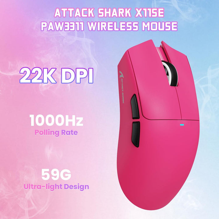 ATTACK SHARK X11 SE Kabellose Gaming-Maus, PixArt PAW3311 Gaming-Sensor, BT/2.4G Wireless/Kabelgebun
