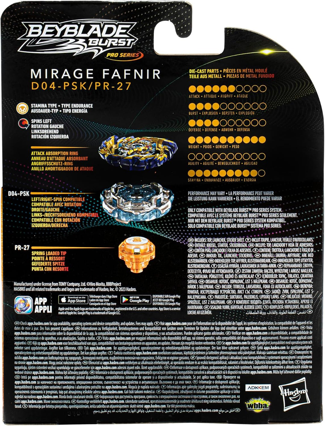 Beyblade Burst Pro Series Mirage Fafnir Kreisel Starter Pack, Battle Kreisel mit Starter