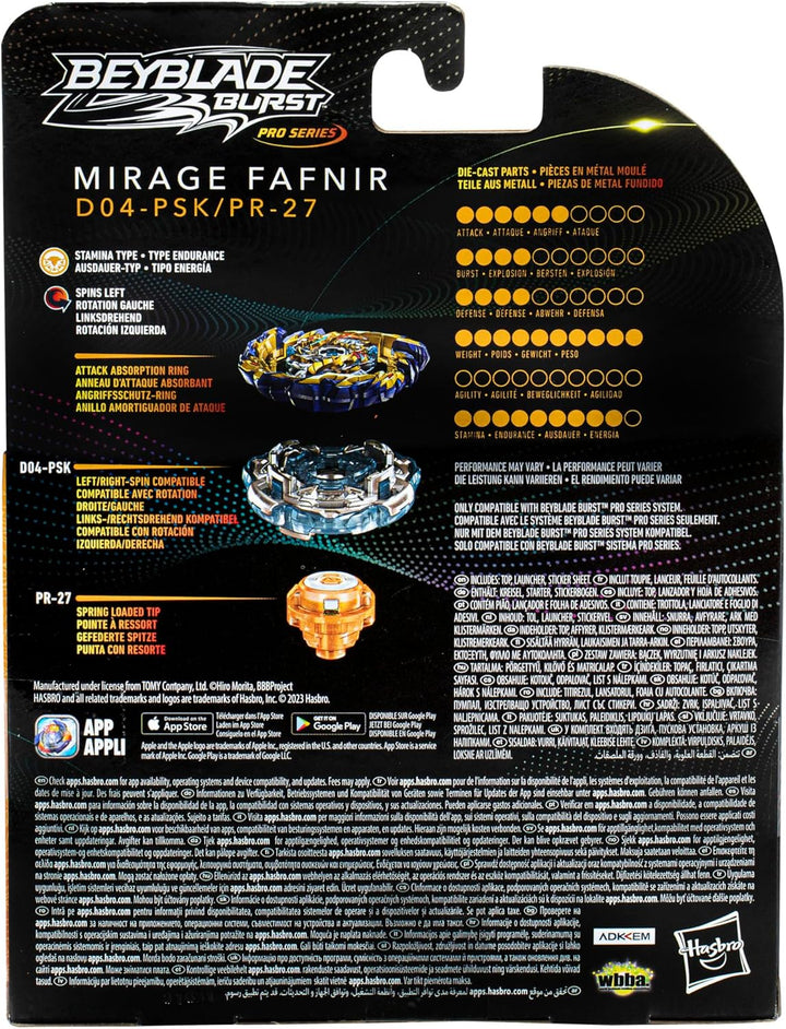 Beyblade Burst Pro Series Mirage Fafnir Kreisel Starter Pack, Battle Kreisel mit Starter