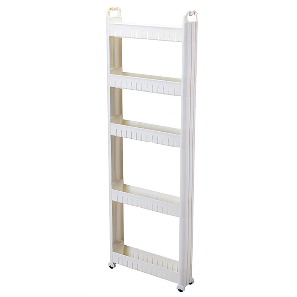 3/5-Tier Schmales Regal,Handwagen mit Rädern, Küchenwagen Rollwagen, Mobiler Lagerregal Organizer fü