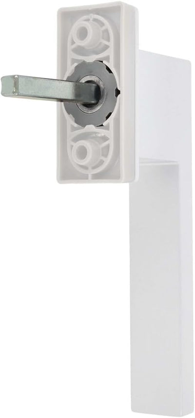 Design Aluminium Fenstergriff Dublin abschliessbar - pulverbeschichtet, Farbe:Weiss RAL 9016 (matt),