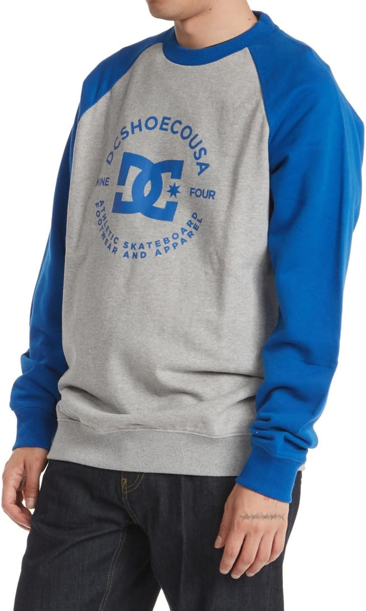 DC Shoes Herren Dc Star Pilot Raglan Crew Sweatshirt M Heather Grey/Turkish Sea, M Heather Grey/Turk