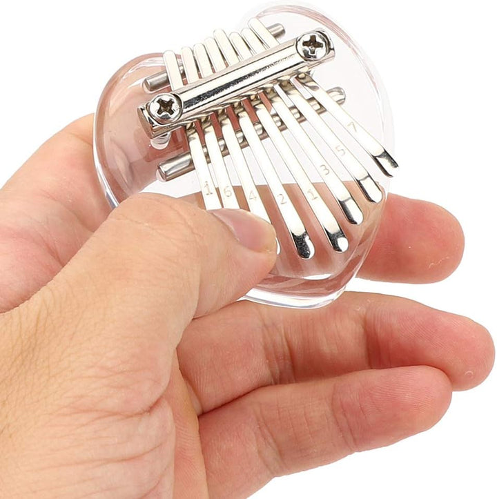 Mini Kalimba Daumenklavier, 8 Keys Kalimba, Mini Tragbares Acryl Daumen Klavier Musikinstrument für