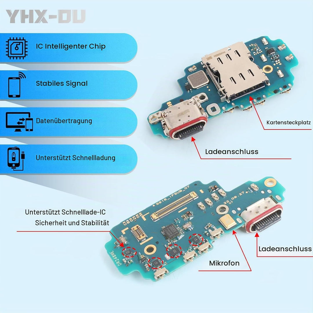 Ladebuchse für Samsung Galaxy S23 Ultra 5G S918B Dock Connector Port Charger LadePort Mikrofon Audio