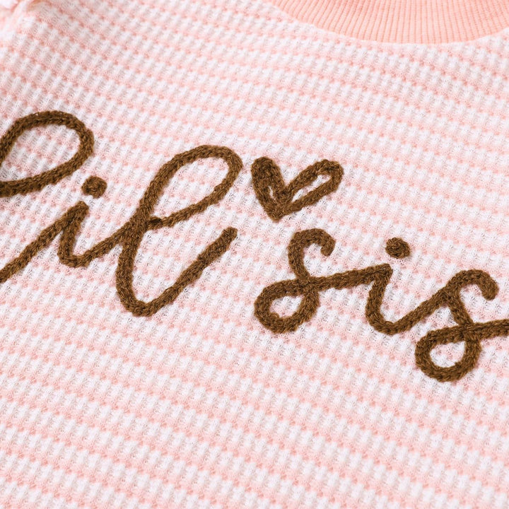 Kleinkind Baby Mädchen Herbst Kleidung Rüschen Langarm Süsses Print Streifen Sweatshirt Top und Hose