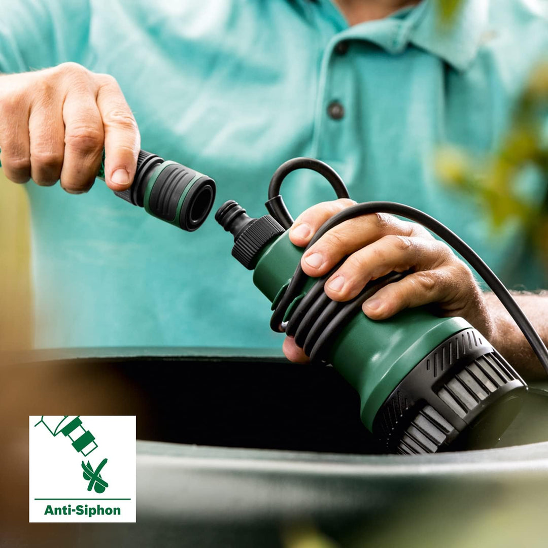 Bosch GardenPump 18V-2000 Tauchpumpe mit Akku und Ladegerät | Für offene Regenwassertanks und Tanks
