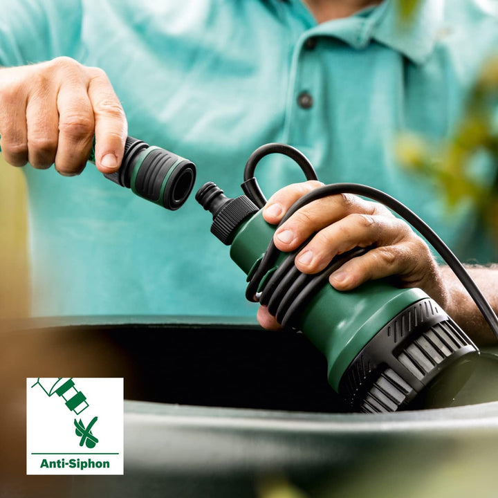 Bosch GardenPump 18V-2000 Tauchpumpe mit Akku und Ladegerät | Für offene Regenwassertanks und Tanks