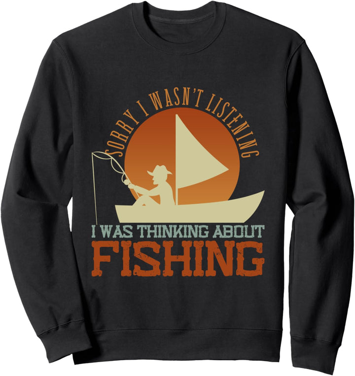 Fischer Angelrute Fisch Angler Angel Lustiges Angeln Sweatshirt