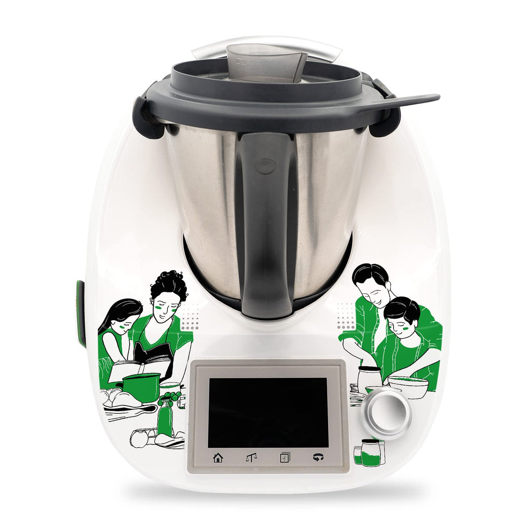 Deko Schutz Aufkleber kompatibel mit Küchenmaschine Thermomix TM5 Design Sticker Klebefolie Zubehör