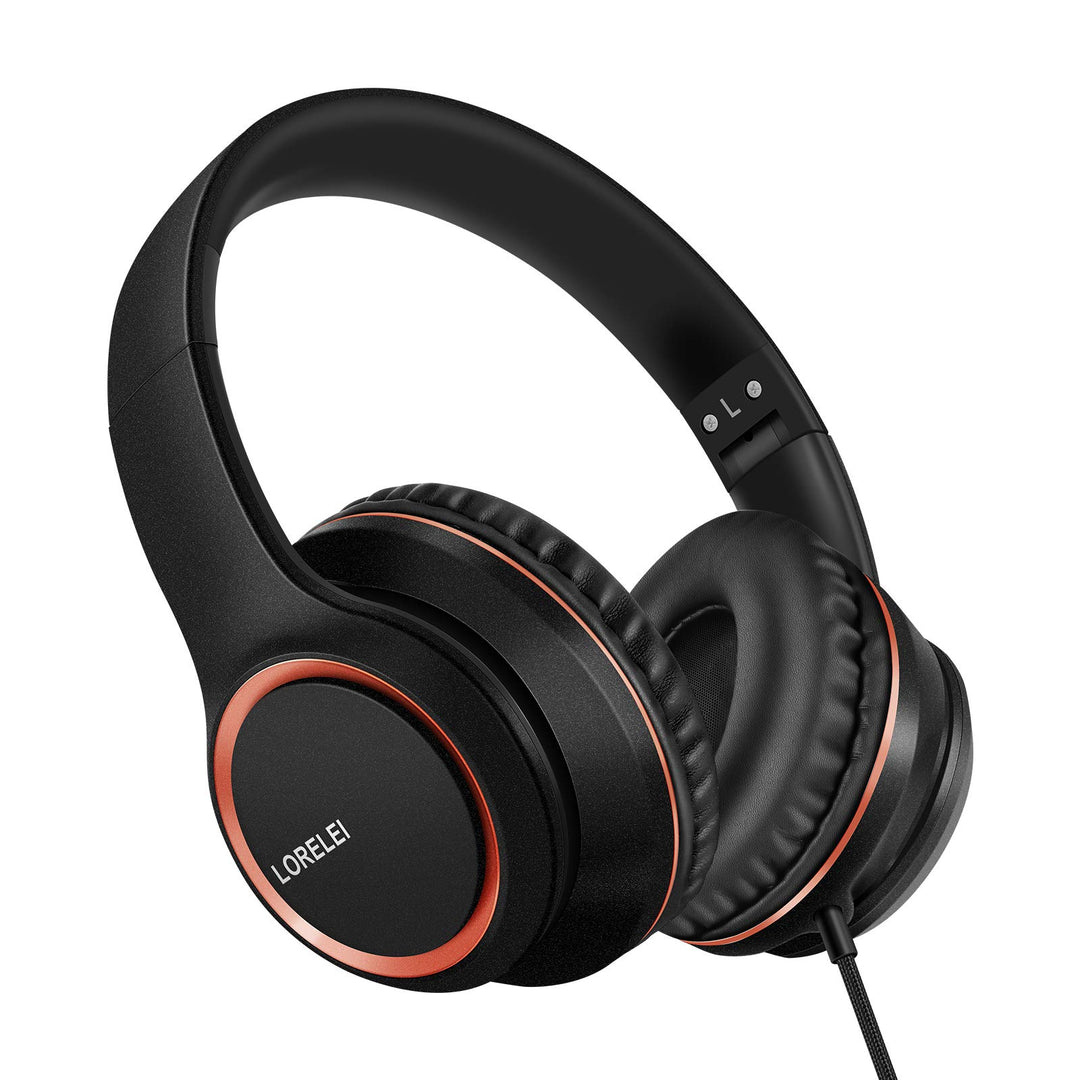 LORELEI X8 Over-Ear-Kopfhörer mit Mikrofon mit 1,45 m verwicklungsfreier Nylonschnur und 3,5-mm-Stec