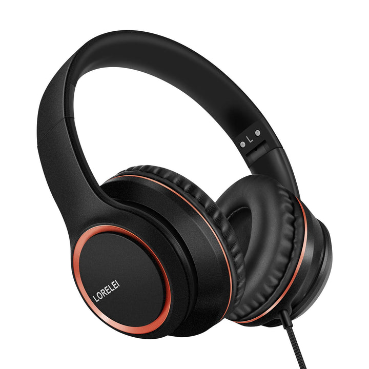 LORELEI X8 Over-Ear-Kopfhörer mit Mikrofon mit 1,45 m verwicklungsfreier Nylonschnur und 3,5-mm-Stec