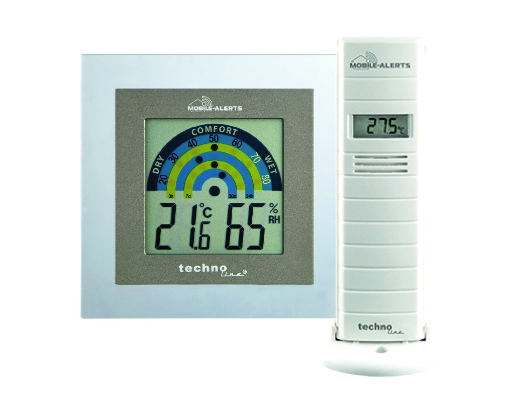 Technoline MA 10260 Zusatzsensoren -Set mit Raumklimastation für das Mobile Alerts System mit tranpa