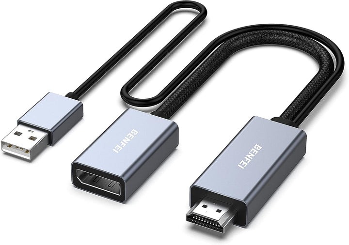 BENFEI HDMI auf DisplayPort Adapter, HDMI-Quelle auf DisplayPort-Monitor, kompatibel mit PC Grafikka